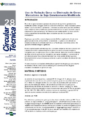 Thumbnail de Uso de radiação gama na eliminação de genes marcadores de soja geneticamente modificada.