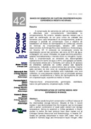 Thumbnail de Banco de sementes de café em criopreservação: experiência inédita no Brasil.