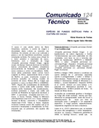 Thumbnail de Espécies de fungos exóticas para a cultura do cacau.