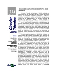 Thumbnail de Banco de cultivares da Embrapa - BCE.