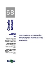 Thumbnail de Procedimento de operação, manutenção e verificação do sonicador.