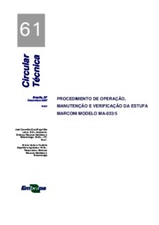 Thumbnail de Procedimento de operação, manutenção e verificação da estufa Marconi Modelo Ma-033/5.