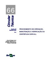 Thumbnail de Procedimento de operação, manutenção e verificação da centrífuga SORVALL.