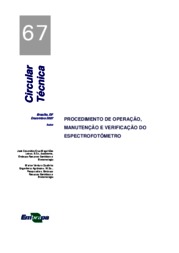 Thumbnail de Procedimento de operação, manutenção e verificação do Espectrofotômetro.