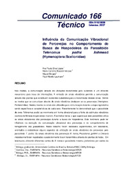 Thumbnail de Influência da comunicação vibracional de percevejos no comportamento de busca de hospedeiros do parasitóide Telenomus podisi Ashmead.