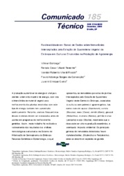 Thumbnail de Rastreabilidade em banco de dados sobre nematóides interceptados pela Estação de Quarentena Vegetal da Embrapa em culturas envolvidas na produção de agroenergia.