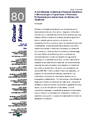Thumbnail de A contribuição da Embrapa Recursos Genéticos e Biotecnologia à capacitação e formação profissional para implantação do Sistema da Qualidade.