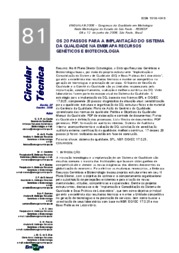 Thumbnail de Os 20 passos para a implantação do Sistema da Qualidade na Embrapa Recursos Genéticos e Biotecnologia.