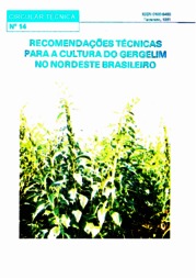 Thumbnail de Recomendações técnicas para a cultura do gergelim no nordeste brasileiro.