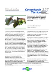 Thumbnail de Zoneamento de riscos climáticos da cultura da mamoneira no Estado da Paraíba, referente ao ano-safra de 2007/2008.