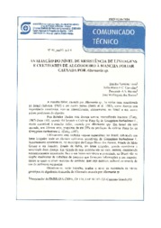 Thumbnail de Avaliação do nível de resistência de linhagens e cultivares de algodoeiro a mancha foliar causada por Alternaria sp.