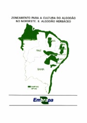 Thumbnail de Zoneamento para a cultura do algodão no Nordeste. II. Algodão herbáceo.