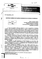 Thumbnail de Controle químico de plantas daninhas na cultura do gergelim.