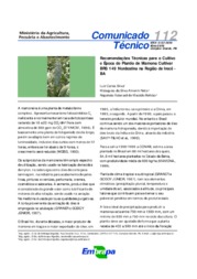 Thumbnail de Recomendações técnicas para o cultivo e época de plantio de mamona cv BRS 149 (Nordestina) na micro-região de Irecê, Bahia.
