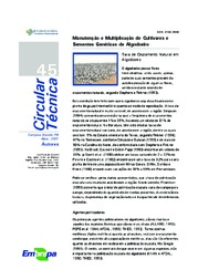 Thumbnail de Manutenção e multiplicação de cultivares e sementes genéticas de algodoeiro.