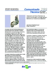 Thumbnail de Zoneamento de riscos climáticos da cultura da mamoneira no Estado do Piauí, referente ao ano safra 2006/2007.