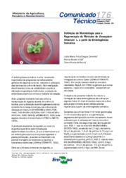 Thumbnail de Definição de Metodologia para a Regeneração de Plântulas de Gossypium hirsutum L. a partir de Embriogênese Somática.