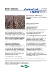 Thumbnail de Comportamento de cultivares de algodoeiro herbáceo no cariri, cearense, em 2003.