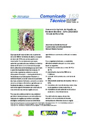 Thumbnail de Zoneamento agrícola do algodão no nordeste brasileiro - safra 2002/2003 - Estado do Maranhão.