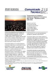 Thumbnail de Comportamento de linhagens e cultivares de algodoeiro no Cerrado de Mato Grosso - resultados da safra 2002-2003.