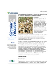 Thumbnail de Recomendações técnicas para o controle de plantas daninhas na cultura do algodoeiro, no Sudoeste brasileiro.