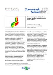 Thumbnail de Zoneamento agrícola do algodão no Nordeste Brasileiro. Safra 2004/2005. Estado do Piauí.