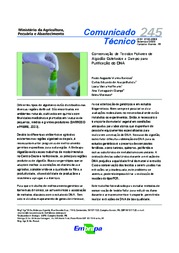 Thumbnail de Conservação de tecidos foliares de algodão coletados a campo para purificação do DNA.