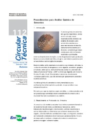 Thumbnail de Procedimentos para análise química de sementes.