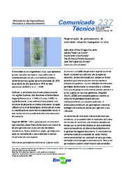 Thumbnail de Regeneração de germoplasma de amendoim (arachis hypogea) in vitro.