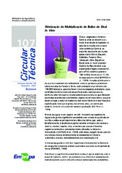 Thumbnail de Otimização da multiplicação de bulbo de sisal in vitro.