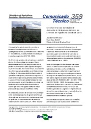 Thumbnail de Levantamento das condições de aplicação de defensivos agrícolas em lavouras de algodão no Estado de Goiás.