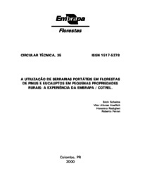 Thumbnail de A utilização de serrarias portáteis em florestas de pinus e eucaliptos em pequenas propriedades rurais: a experiência da Embrapa/Cotrel.