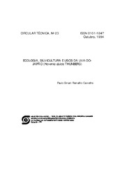 Thumbnail de Ecologia, silvicultura e usos da Uva-do-japão (Hovenia dulcis Thunberg).
