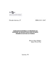 Thumbnail de Viabilidade econômica do programa de expansão da eucaliptocultura no norte pioneiro do estado do Paraná.