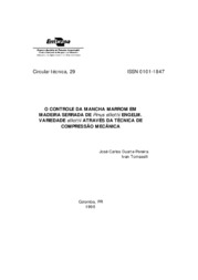 Thumbnail de O controle da mancha marrom em madeira serrada de Pinus elliottii Engelm. variedade elliottii através da técnica de compressão mecânica.