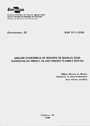 Thumbnail de Análise econômica de regimes de manejo para florestas de Pinus e os softwares Planin e Replan.