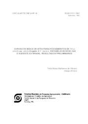 Thumbnail de Curvas de índice de sítio para povoamentos de Pinus elliottii var. elliottii Engelm. e P. taeda L. estabelecidos no sul e sudeste do Brasil: resultados preliminares.