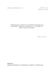 Thumbnail de Composição florística da Unidade Regional de Pesquisa florestal Centro-Sul, Colombo - PR (resultados parciais).
