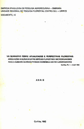Thumbnail de Associações biológicas entre espécies florestais e microorganismos para o aumento da produtividade econômica dos reflorestamentos: anais.