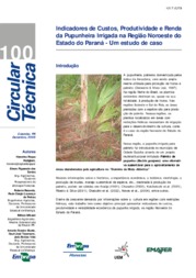Thumbnail de Indicadores de custos, produtividade e renda da pupunheira irrigada na Região Noroeste do Estado do Paraná: um estudo de caso.