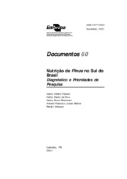 Thumbnail de Nutrição de pinus no Sul do Brasil: diagnóstico e prioridades de pesquisa.