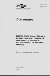 Thumbnail de Efeitos fixos ou aleatórios de repetições no contexto dos modelos mistos no melhoramento de plantas perenes.
