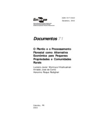 Thumbnail de O plantio e o processamento florestal como alternativa econômica para pequenas propriedades e comunidades rurais.