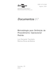 Thumbnail de Metodologia para definição de procedimento operacional padrão.