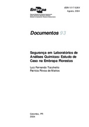 Thumbnail de Segurança em Laboratórios de Análises Químicas: estudo de caso na Embrapa Florestas.
