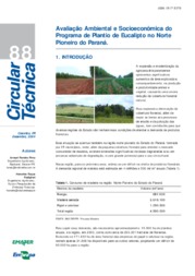 Thumbnail de Avaliação ambiental e socioeconômica do programa de plantio de eucalipto no Norte Pioneiro do Paraná.