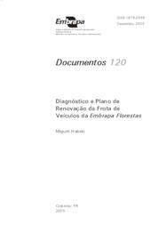 Thumbnail de Diagnóstico e plano de renovação da frota de veículos da Embrapa Florestas.