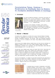Thumbnail de Características físicas, químicas e rendimentos da destilação seca da madeira de Eucalyptus benthamii Maiden et Cambage.