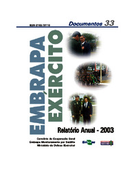 Thumbnail de Relatório Anual - 2003: Convênio de Cooperação Geral entre a Embrapa Monitoramento por Satélite e o Ministério da Defesa (Exército).