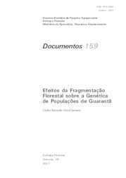 Thumbnail de Efeitos da fragmentação florestal sobre a genética de Guarantã.